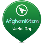 World map Afghanistan icône