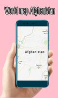 World map Afghanistan Affiche