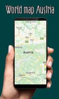 World map Austria Affiche