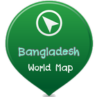 World map Bangladesh icône