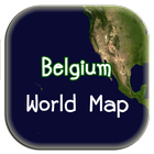 世界地图比利时 图标