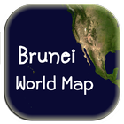 World map Brunei icône