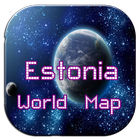 World map Estonia icône