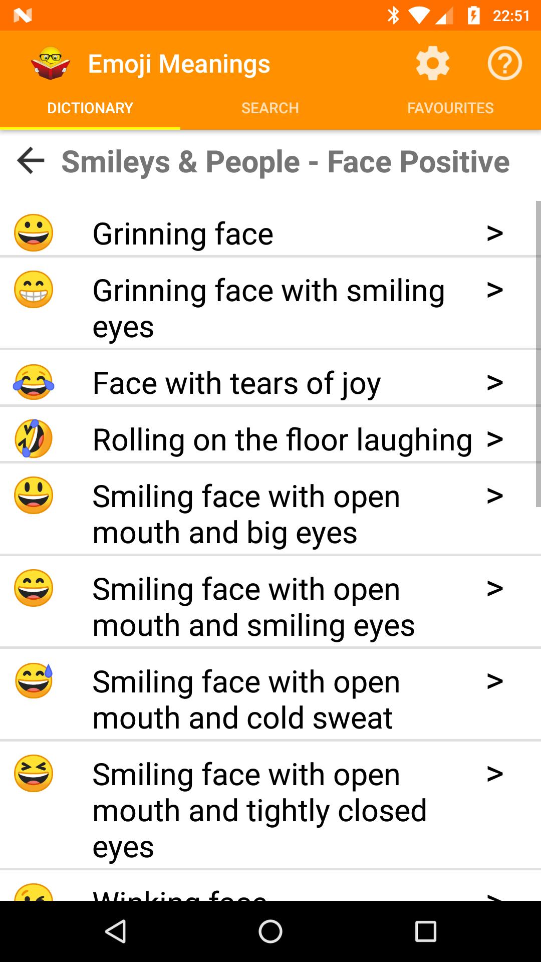 Emoji Meanings Chart Android