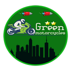 Green motorcycles Zeichen