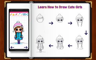 Learn How to Draw Chibi Cute Girls capture d'écran 3