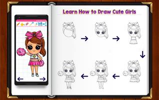 Learn How to Draw Chibi Cute Girls پوسٹر