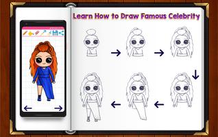 Learn How to Draw Chibi Famous Celebrities syot layar 1