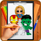 Learn How to Draw Chibi Super Heroes иконка