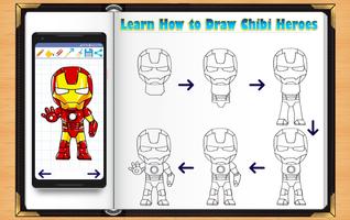 Learn How to Draw Chibi Super Heroes capture d'écran 1