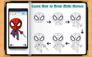 Learn How to Draw Chibi Super Heroes скриншот 2