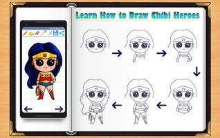 Learn How to Draw Chibi Super Heroes capture d'écran 3