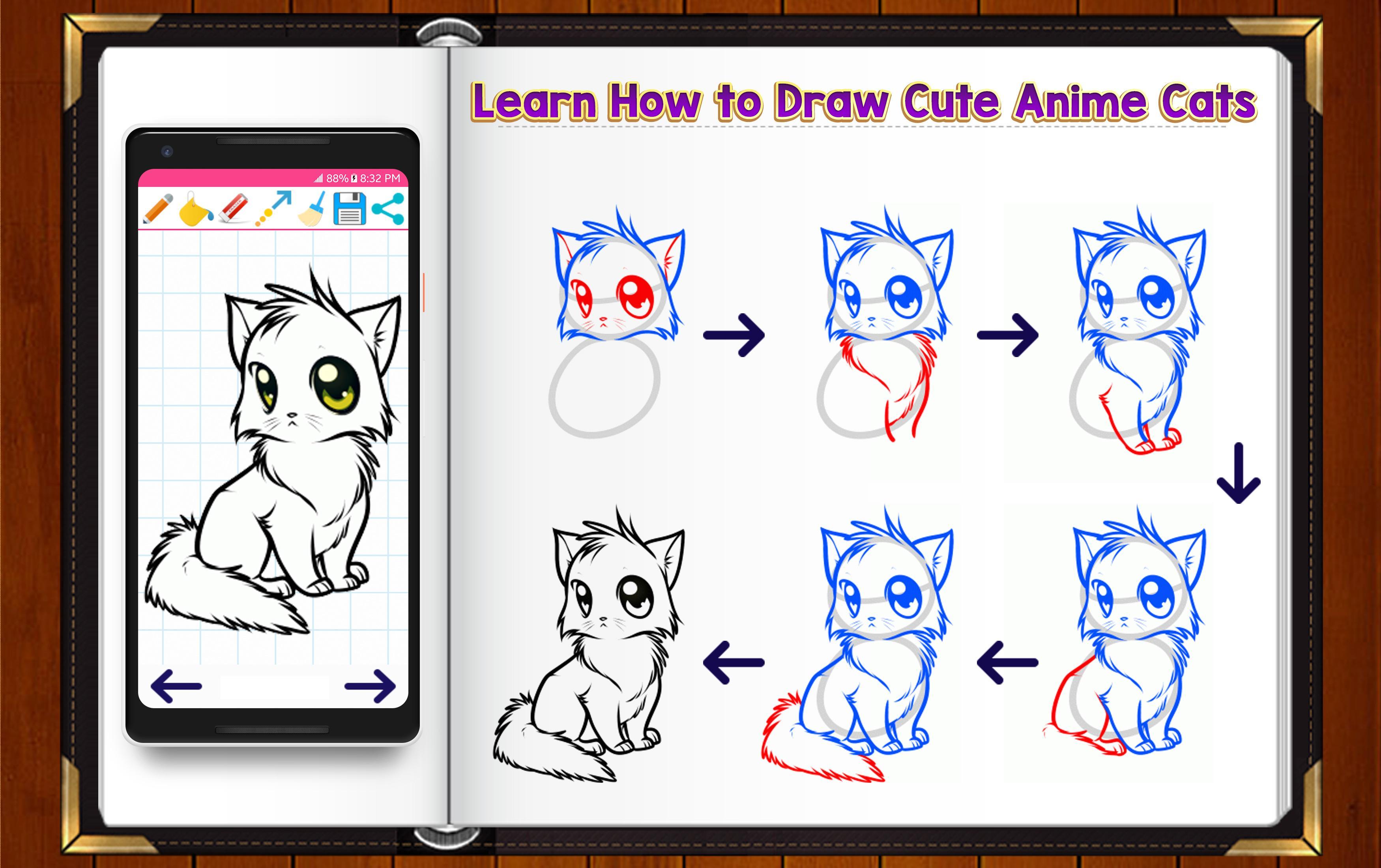 Learn How To Draw Chibi Anime Cats For Android Apk Download