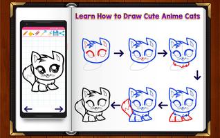 Learn How to Draw Chibi Anime Cats تصوير الشاشة 1