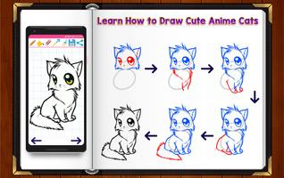 Learn How to Draw Chibi Anime Cats capture d'écran 3