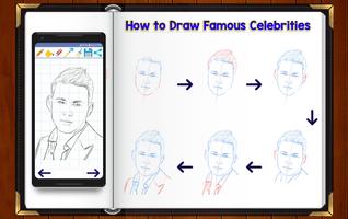 Learn How to Draw Famous Celebrity Characters ảnh chụp màn hình 2