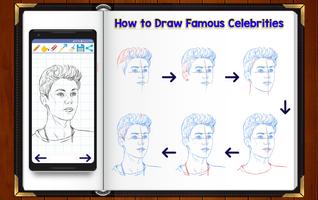 Learn How to Draw Famous Celebrity Characters ảnh chụp màn hình 3