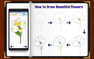 Learn How to Draw Flowers capture d'écran 1