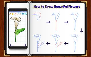 Learn How to Draw Flowers capture d'écran 3