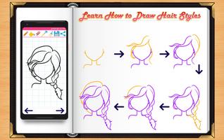 Learn How to Draw Hairs تصوير الشاشة 2