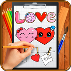 Learn How to Draw Love Hearts icône