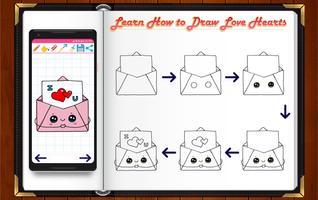 Learn How to Draw Love Hearts Affiche