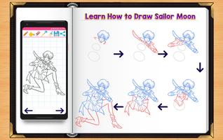 Learn How to Draw Sailor Moon স্ক্রিনশট 3