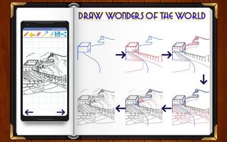 Learn How to Draw World Wonders & Famous Places capture d'écran 3