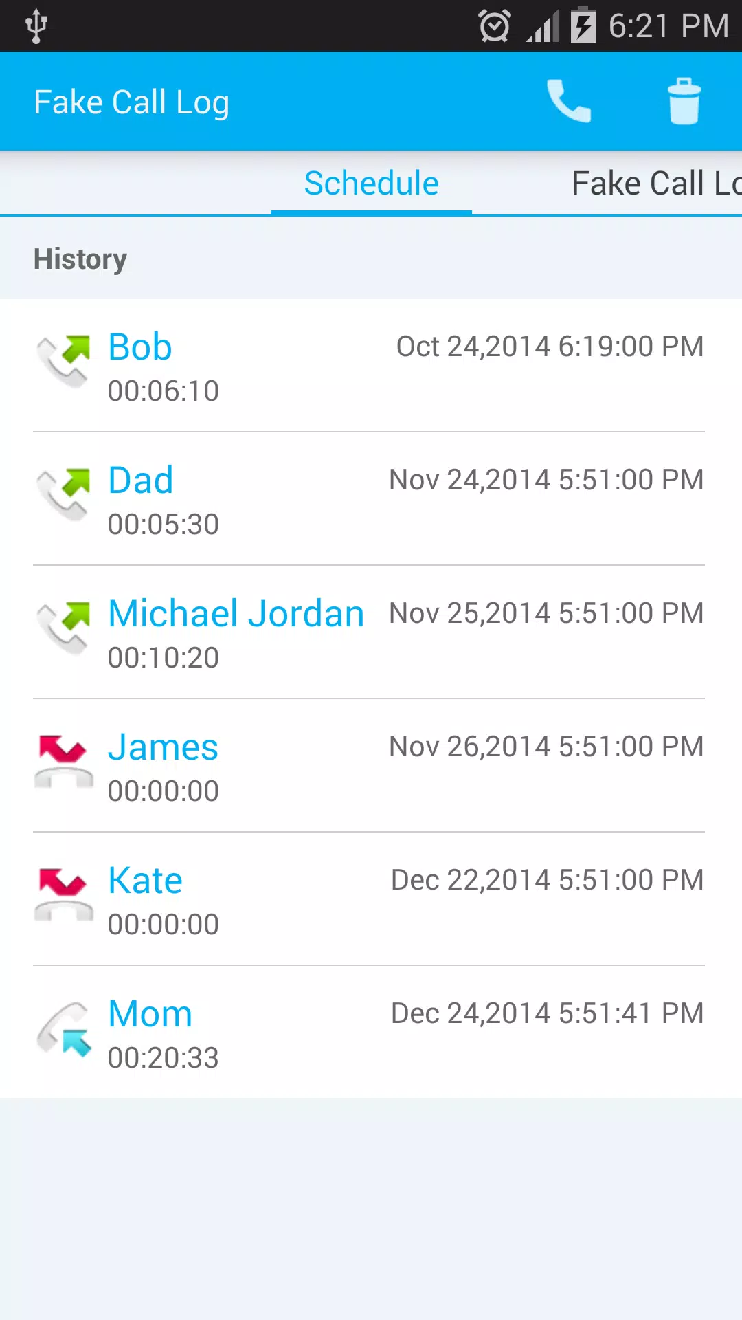 Fake Call Log APK for Android Download