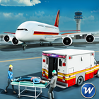 City Airplane Flight Simulator : Snow City Rescue icône