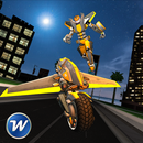 Flying Motorbike Robot Transform City Battle APK