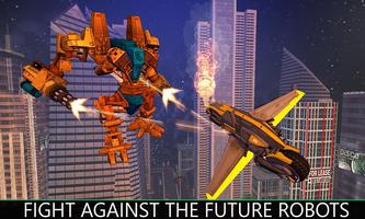 Flying Motorbike Robot Transform City Battle screenshot 1