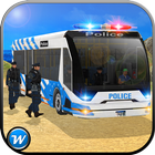 Policía unidad autobús offroad icono