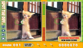 FREE Spot The Difference Cats تصوير الشاشة 2