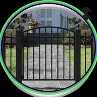 wrought iron fence art designs Affiche
