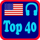 USA Top 40 Radio Stations ไอคอน