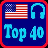 USA Top 40 Radio Stations โปสเตอร์