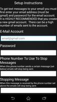 Sms Backup Email স্ক্রিনশট 1