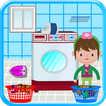 Lavar e passar roupas: jogo de roupa de crianças