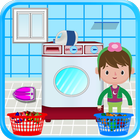 Washing and Ironing Clothes: Kids Laundry Game biểu tượng