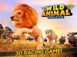 野生 動物 模擬器 . 動物的 模擬 賽跑 遊戲 為孩子 截圖 3