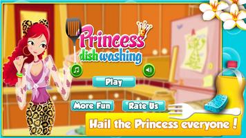 پوستر DIY - Princess Dish Washing - Cleanup Salon