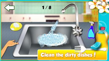 DIY - Princess Dish Washing - Cleanup Salon screenshot 1