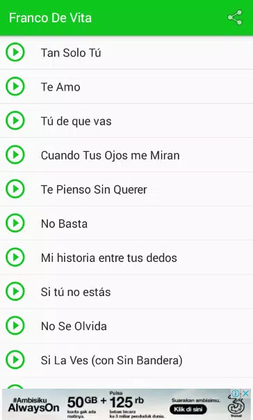 Descarga de APK de Te Amo Franco De Vita Musica para Android