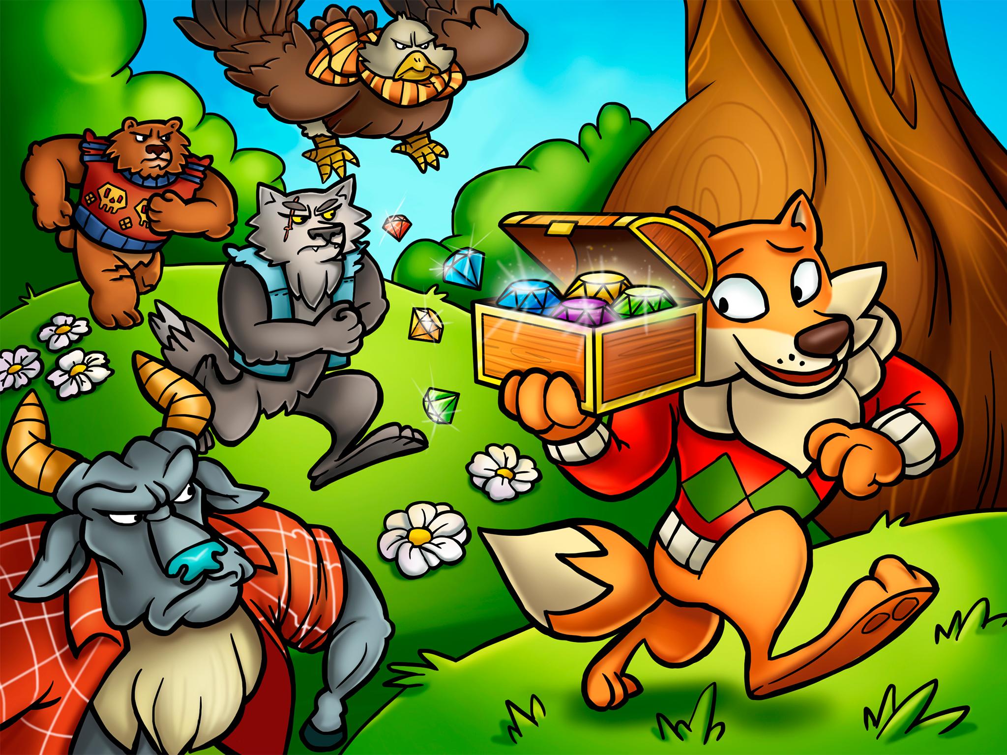 Fox on the run. Приключения Фокса. Fox Run picture for Kids.