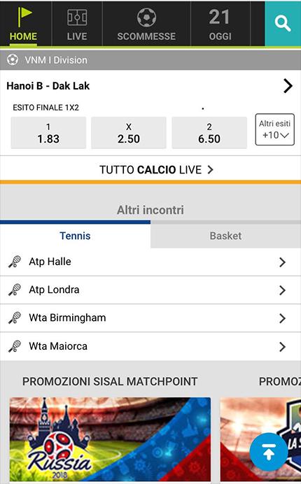 scarica app sisal match point