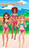 Bikini Girls Pool Party - Girls Swimming Pool Game syot layar 1