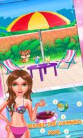 Bikini Girls Pool Party - Girls Swimming Pool Game syot layar 2