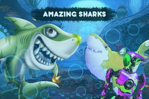 Warrior Robot Shark attack: Real shark robot Games capture d'écran 3