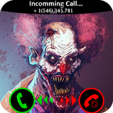 Evil Halloween clown fake call icon